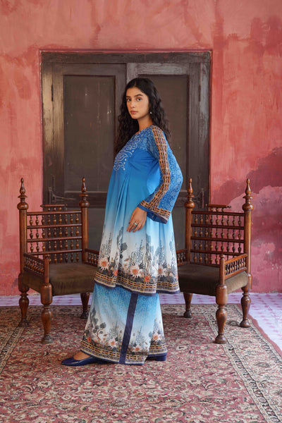 Azure Serenity - Printed Co-Ord Set