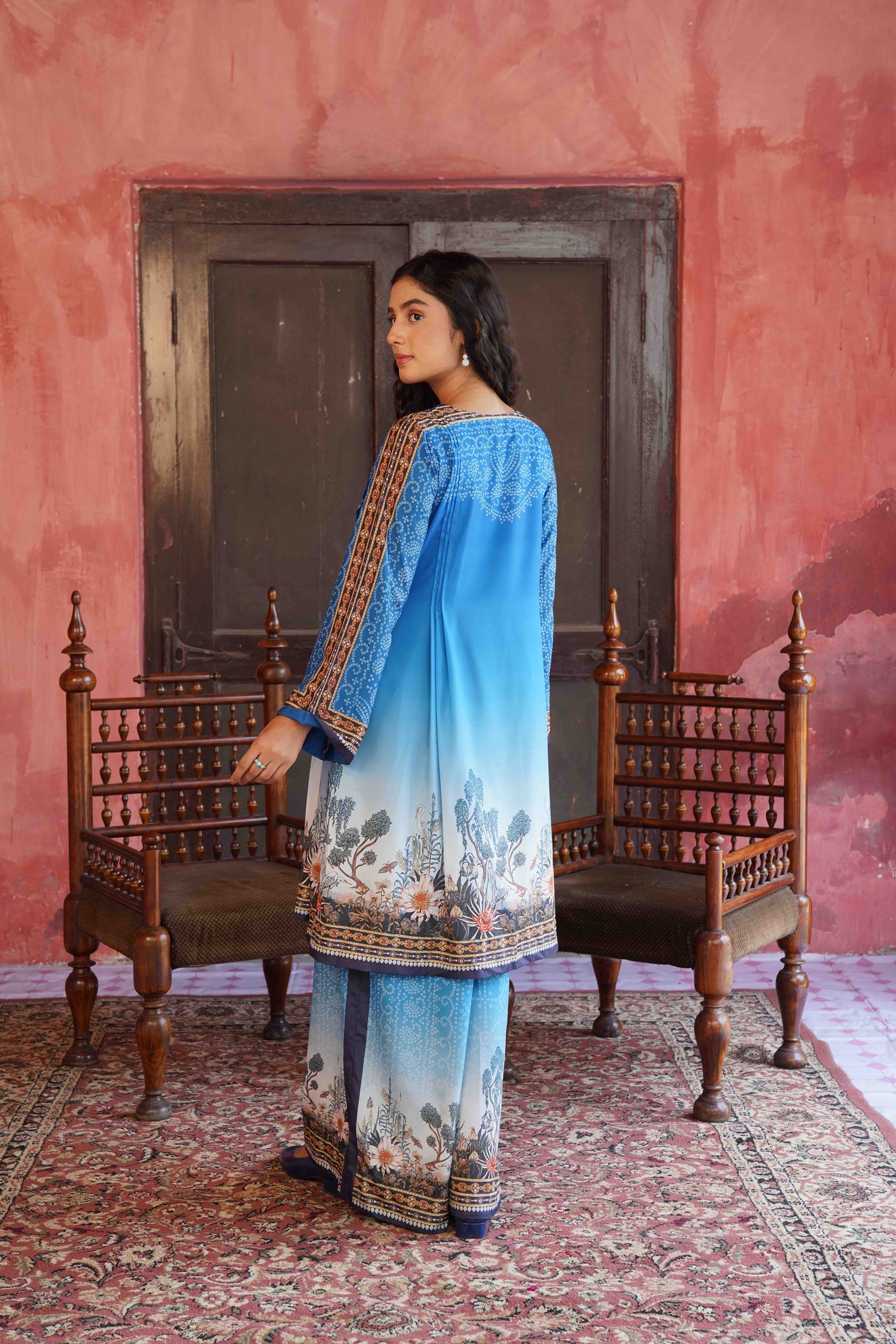 Azure Serenity - Printed Co-Ord Set